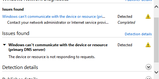 windows can't communicate with the device or resource